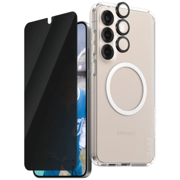 Захисний комплект CARE by PanzerGlass 3-в-1, захисний чохол із скла для Samsung Galaxy S25