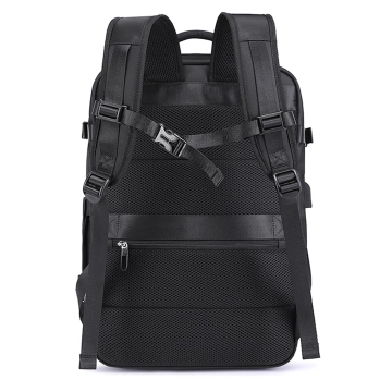 Bange wasserdichter Rucksack für 15,6-Zoll-Laptop, Stadtreisender, 45 x 30 x 16 cm, für Arbeit, Flugzeug, Herren, Damen, mit USB-Anschluss Schwarz