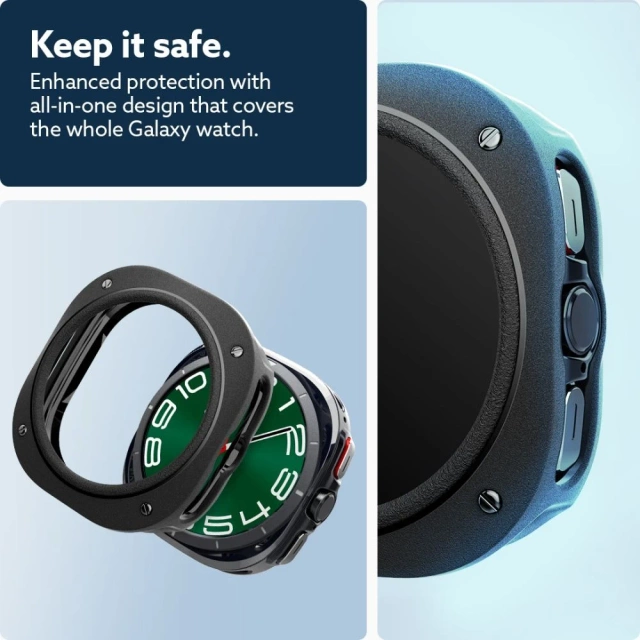 Etui Caseology Vault für Samsung Galaxy Watch Ultra (47 mm) Mattschwarz