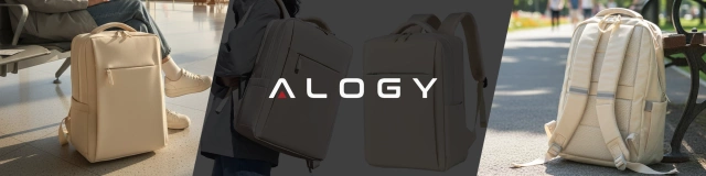 Бізнес-рюкзак Alogy UrbanPack Pro™ для ноутбуків 15-16 дюймів – водонепроникний, ударостійкий, з кишенею для пляшки та ремінцем для багажу – бежевий