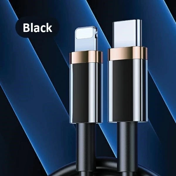 USAMS Kábel U63 USB-C na Lightning 1,2m 20W PD Fast Charge čierny