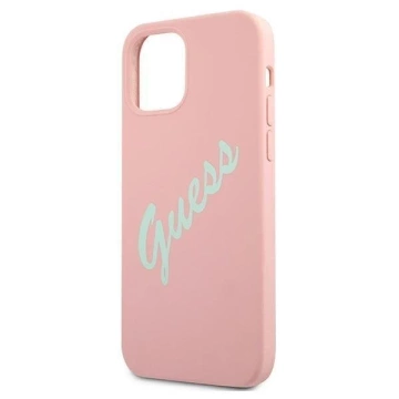 Guess GUHCP12MLSVSPG iPhone 12/12 Pro 6.1 "рожево-зелений / зелено-рожевий твердий чохол Silicone Vintage