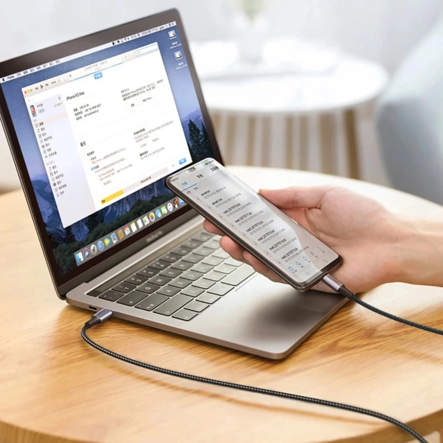 Kabel USB-C – USB-C 100W 5A 1.5m Ugreen US316 90120 PD QC FCP Szary