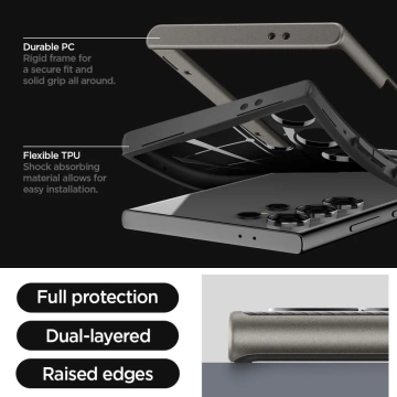 Etui Spigen Neo Hybrid pre Samsung Galaxy S24 Ultra Gunmetal