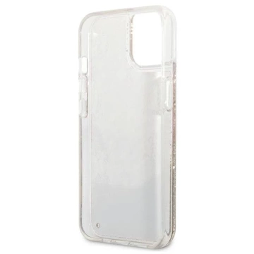 Guess GUHCP13SLFLSD iPhone 13 mini 5,4" zlatý/zlatý pevný obal Paisley Liquid Glitter