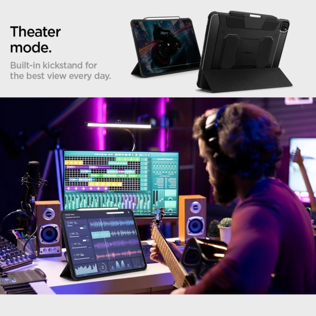 Etui Spigen Rugged Armor „Pro“ pre Apple iPad Pro 13 7/2024 čierny