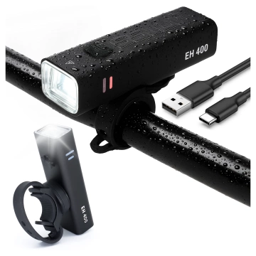 Alogy P12 Fahrradlicht schwarz Fahrradlicht vorne LED-Frontlicht Fahrradbeleuchtung wasserdicht IPX5