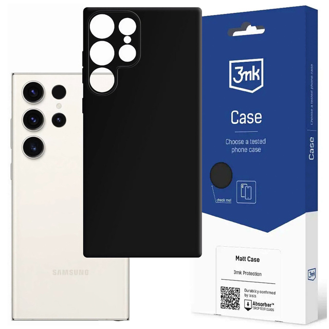 Чохол для Samsung Galaxy S24 Ultra 3mk Matt Case Корпус Накладка Матове чорне заднє скло