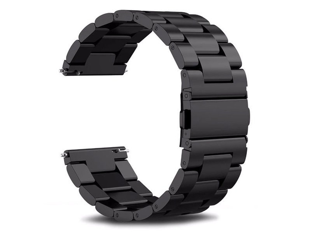 Bransoleta Stainless Steel Alogy stal nierdzewna do smartwatcha 22mm Czarny