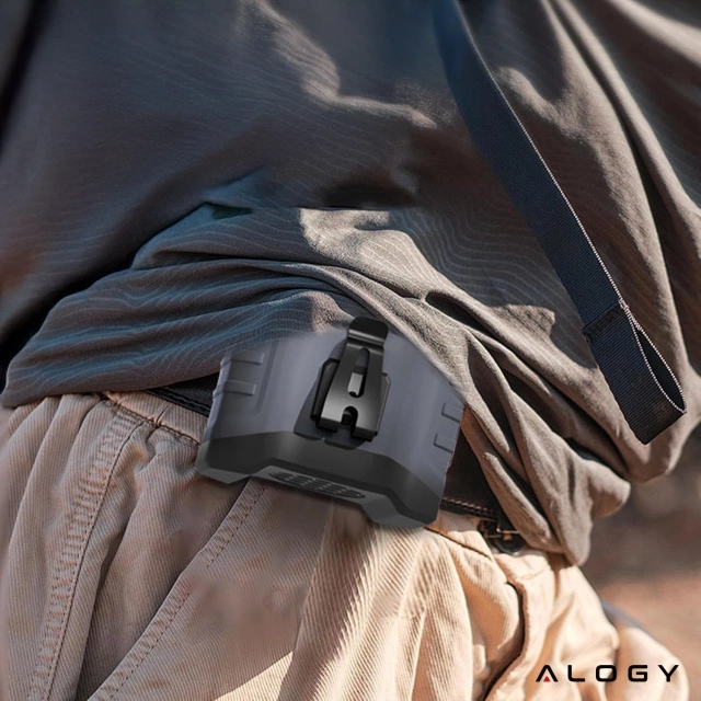 Fan with belt clip, 4000 mAh battery, 5 speed levels, 8-40 hours runtime, USB charging, for use on construction sites, outdoors, hiking, for summer work, power bank