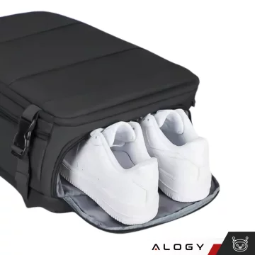 Pánský dámský cestovní batoh na notebook do kufru Zavazadla do letadla Práce do školy 45x30x20cm Alogy Unisex Černá