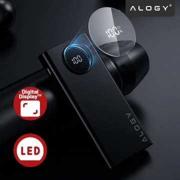 PowerBank Alogy TurboCharge 120W PD PowerDelivery Schnellladung 10000mAh 2x USB-A 1x USB-C Schwarz