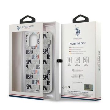 Чохол для телефону US Polo Logo Mania Collection iPhone 12/12 Pro 6.1". білий/білий