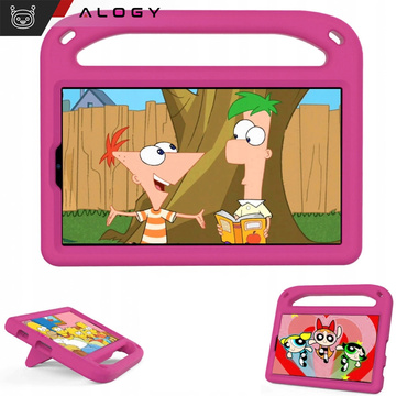 Etui do Samsung Galaxy Tab A11 (X130/X135) / A9 2023 8.7" (X110/X115) dla dzieci obudowa na tablet Alogy Kids Case Różowe
