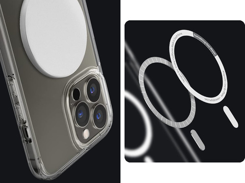 Etui obudowa Spigen Ultra Hybrid Mag do Apple iPhone 13 Pro White + Szkło
