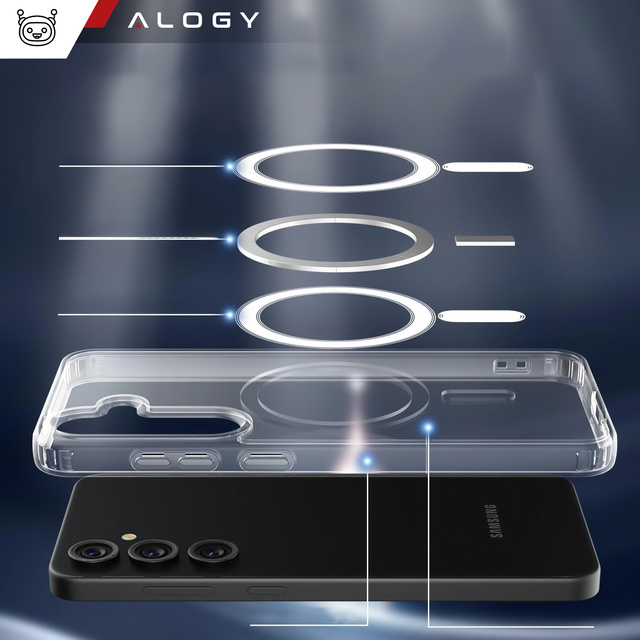Чохол для Samsung Galaxy S24 Mag Safe Case Back Housing Cover Anti-Shock Clear Alogy Transparent