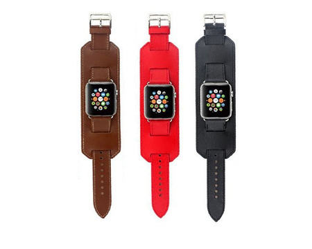 Ledermanschettenband Apple Watch Manschette 1/2/3/4/5/38 / 40mm Schwarz