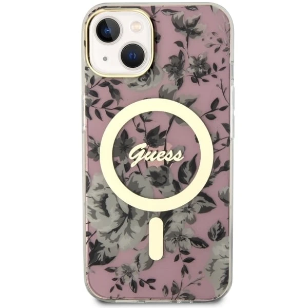 Чохол Etui Guess GUHMP14SHCFWSP для iPhone 14 6.1" Flower MagSafe