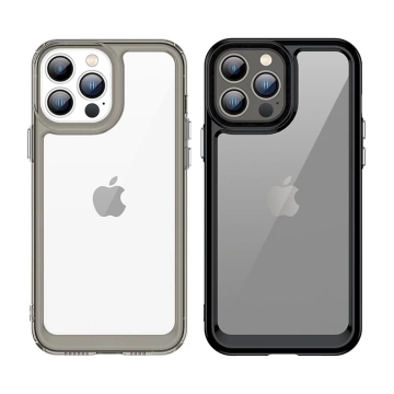 Pevný kryt Outer Space Case pre iPhone 12 Pro Max s gélovým rámom modrej farby