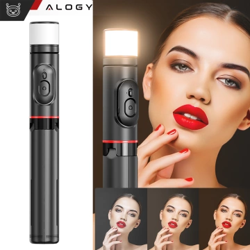 Selfie tyč Bluetooth stick Alogy Tripod Držiak telefónu na statív na fotografie s diaľkovým ovládaním 75,8 cm čierny