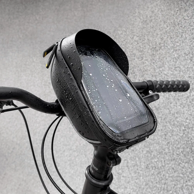 Wozinsky Fahrradlenkertasche mit Handyhülle 1 l schwarz (WBB16BK)