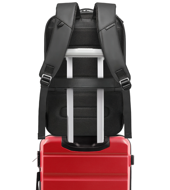 Водонепроникний рюкзак Bange сумка для ноутбука 15.6" city traveller 47x30x15 см для роботи шкільний літак чоловічий жіночий з портом USB Чорний
