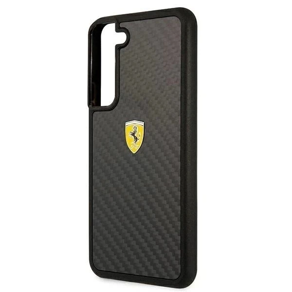 Pevné puzdro Etui Ferrari FEHCS22MFCAK do Galaxy S22 S906 On Track Real Carbon czarny/black