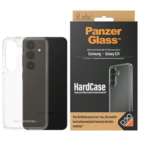 Прозорий чохол PanzerGlass HardCase D3O для Samsung Galaxy S24