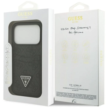 Etui Guess do iPhone 17 Pro 4G Double Card Triangle Black
