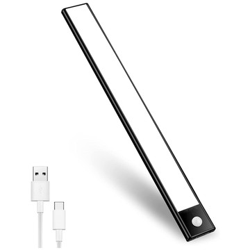 Lampe Alogy Slim LED-Möbelunterbaubeleuchtung mit Magnet mit Batteriesensor 40cm schwarz