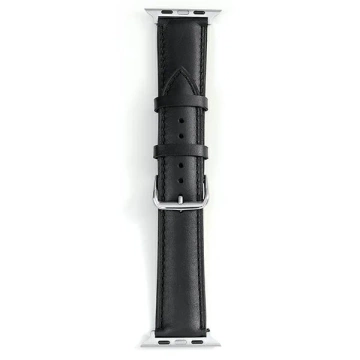 Kožený řemínek na chytré hodinky Beline pro Apple Watch 42/44/45/49 mm černá/černá