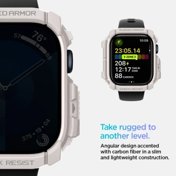 POUZDRO PRO APPLE WATCH 10 (46MM) BÉŽOVÉ DUNE BÉŽOVÉ SPIGEN RUGGED ARMOR PRO