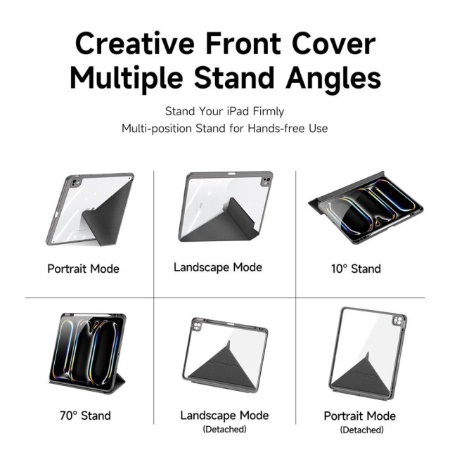 Protective case with stylus holder for iPad Pro 11 (2024) DUX DUCIS MAGI Black