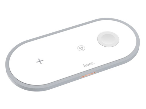 Indukčná nabíjačka 3v1 HOCO CW24 3V1 pre iPhone / AirPods / Watch White