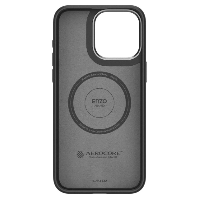 Pouzdro Spigen Enzo Made Mag Safe Case pro Apple iPhone 15 Pro Matte Black