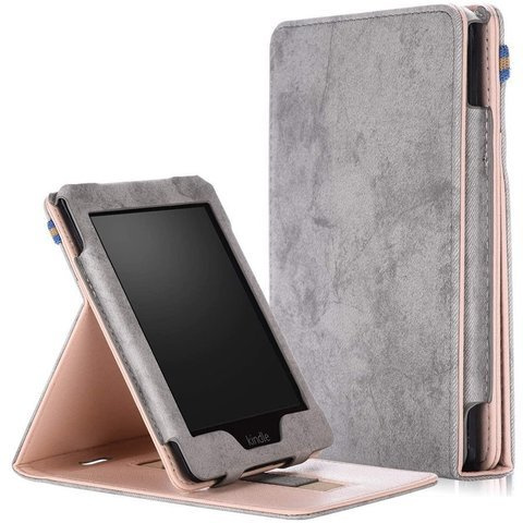 Kožené pouzdro Alogy Slim pro Kindle Paperwhite 4 2018/2019 šedé