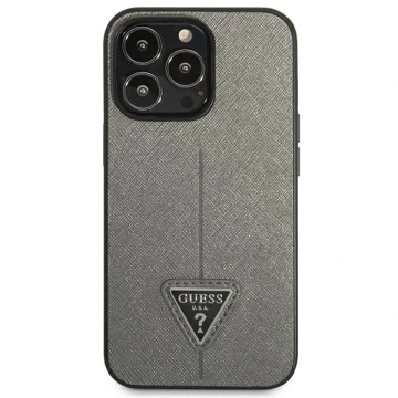 Etui Guess GUHCP13XPSATLG pro iPhone 13 Pro Max 6,7" pevný obal Saffiano Triangle Logo
