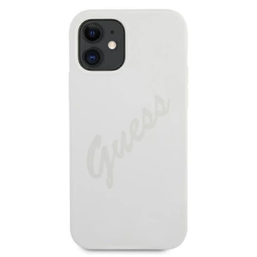 Guess GUHCP12SLSVSCR iPhone 12 mini 5,4" krémový/krémový pevný obal Script Vintage