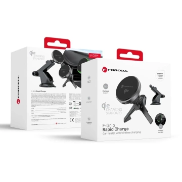 Držák do auta Forcell Rapid Charge Qi2 MagSafe s 15W nabíječkou