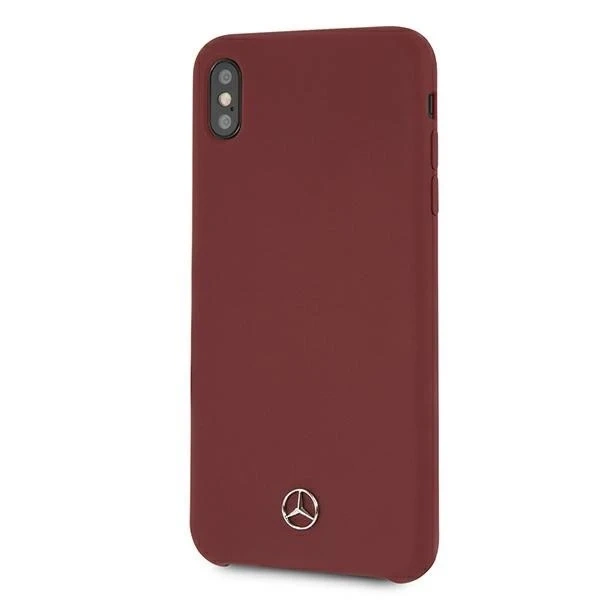Ochranné puzdro Mercedes MEHCI65SILRE pre Apple iPhone XS Max červené/červené pevné puzdro Silicone Line