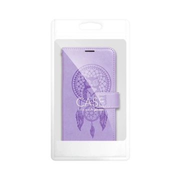 Pouzdro MEZZO Book pro iPhone 15 Pro lapač snů fialové