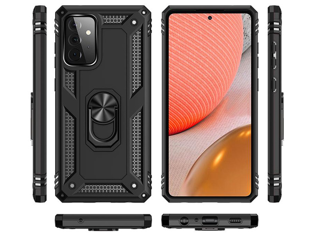 Броньований чохол Alogy Stand Armor Ring для Samsung Galaxy A72 Black