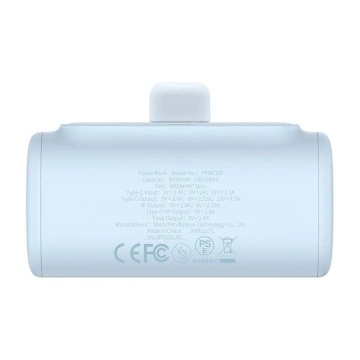 Powerbank Baseus Compact IP 5000mAh 20W Lightning   USB-C Niebieski