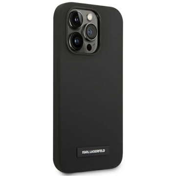 Etui Karl Lagerfeld KLHMP14XSLMP1K für iPhone 14 Pro Max 6,7" Hardcase Silikonplakette Magsafe Czarny/Schwarz