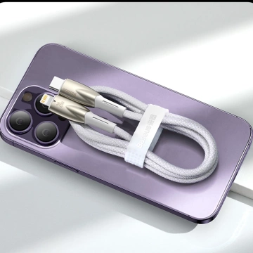 Rýchlonabíjací kábel Baseus Glimmer Series USB-A – USB-C 100 W 480 Mb/s 1 m čierny