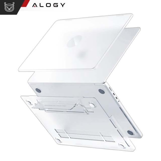 Matné pouzdro Alogy ProStand™ se stojánkem pro MacBook Air 13,3" (A1932/A2179/A2337) průhledné