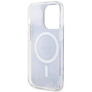 Built on Guess Phone GUHMP14LHTMRSU for Apple iPhone 14 Pro 6.1" Purple/Purple Hardcase Golden Marble MagSafe