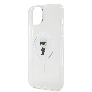 Etui Karl Lagerfeld KLHMP15MHFCKNOT na iPhone 15 Plus 6,7" priehľadné pevné puzdro IML Ikonik MagSafe