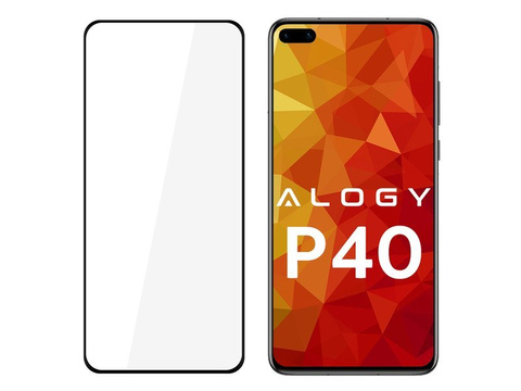 Szkło Alogy Full Glue case friendly do Huawei P40 czarne