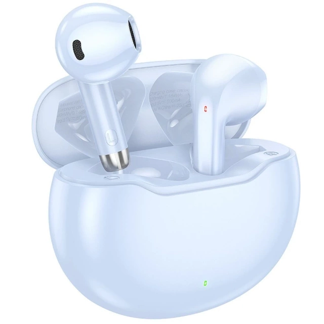 HOCO TWS EW61 Wireless Bluetooth Earphones – Blue with Charging Case